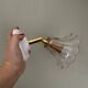 Vintage glass tulip wall light