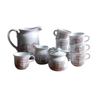 Coffee service pattern chat 80s