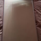 Mirror frame in gray brushed aluminum - 1980s 60x40cm