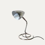 Space-Age chrome spiral desk lamp ⎜ 1980s