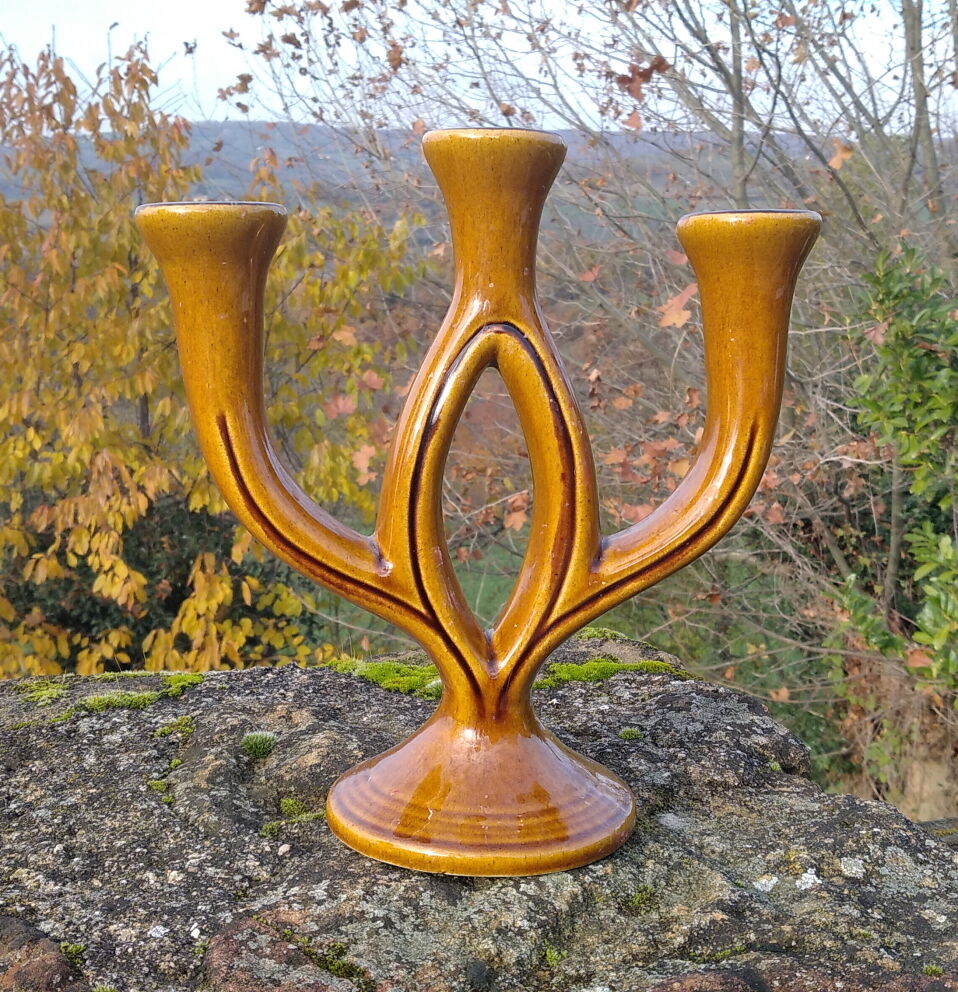 Ceramic candle holder dieulefit