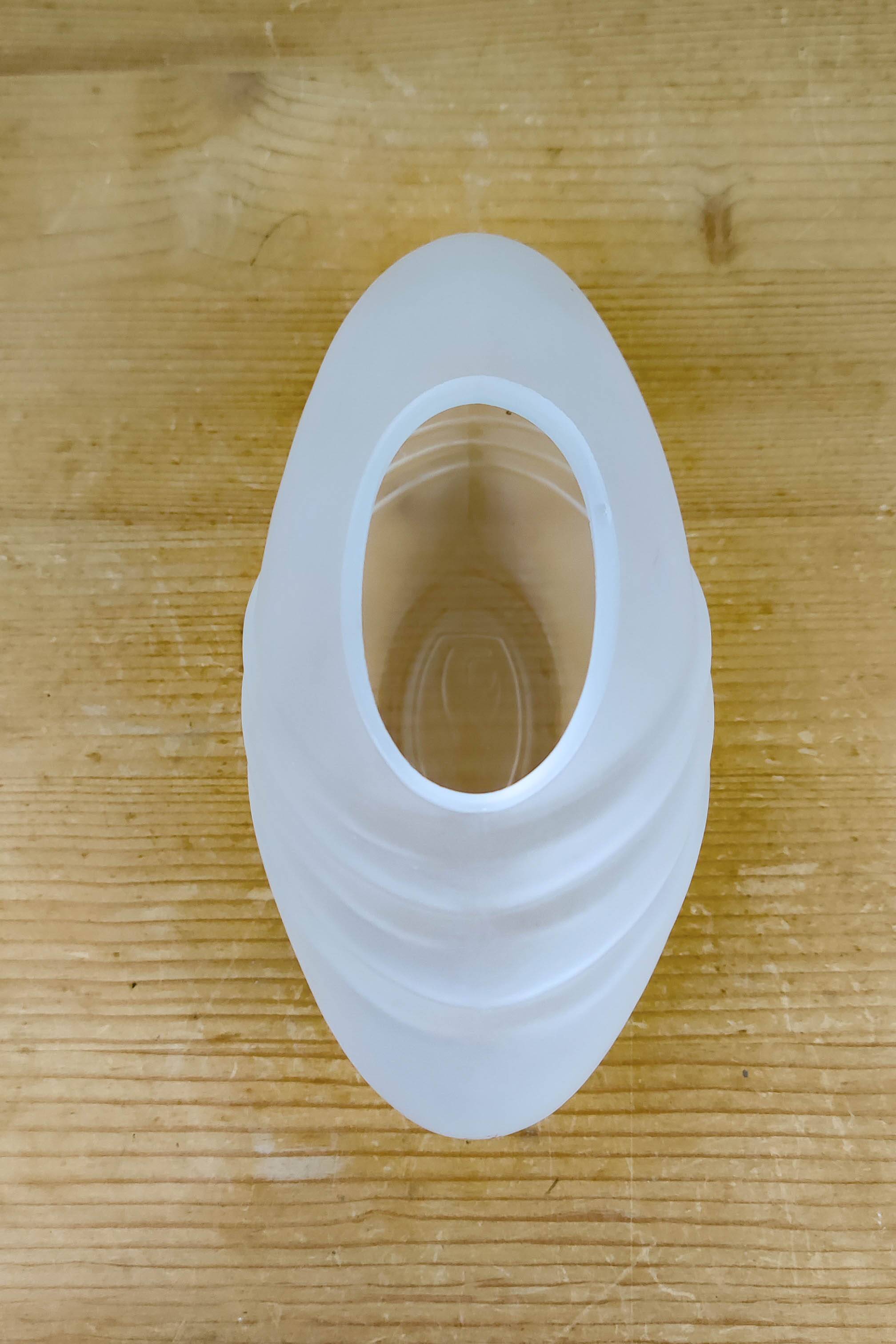 Frosted glass vase