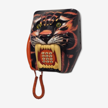 Téléphone tigre sérigraphié modèle unique