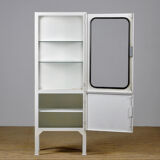 Vintage Iron And Glass Medical Cabinet, 1970s