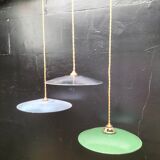 3 suspensions en tôles émaillées