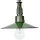 Industrial Green Enamel Military Pendant Lamp with Cast Aluminium Top, 1960