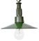 Industrial Green Enamel Military Pendant Lamp with Cast Aluminium Top, 1960