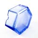 Art Deco ashtray, blue crystal, Bohemia Moser, Czechoslovakia, 1930s