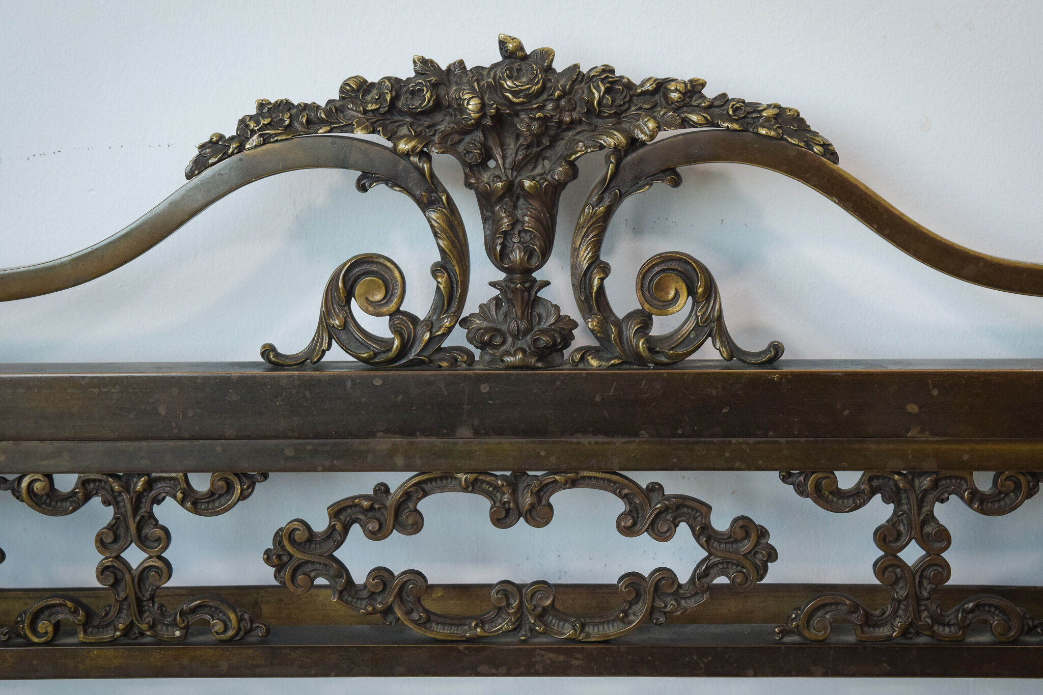 Exceptional decorative brass bed frame