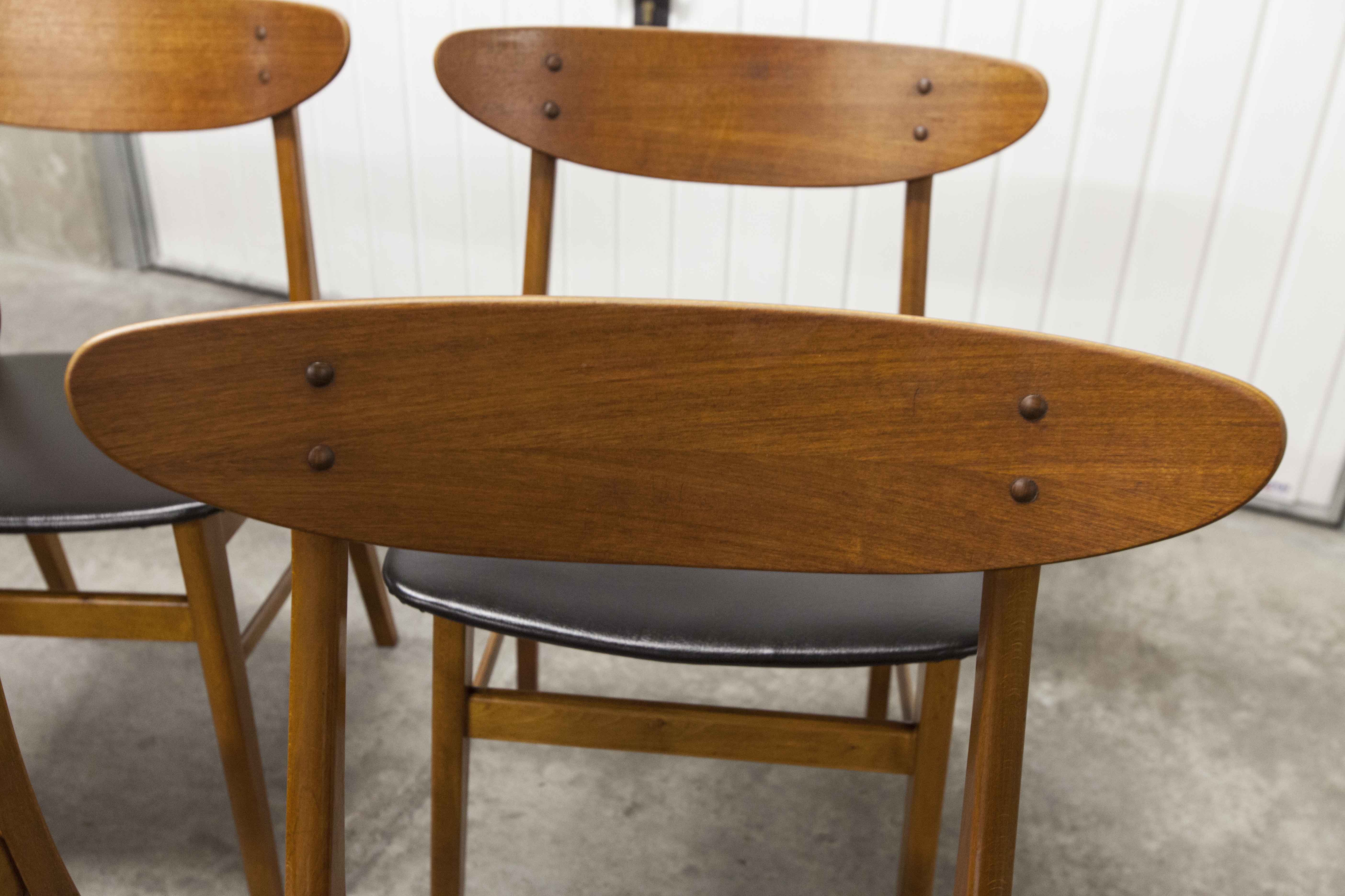 Lot de 6 chaises Farstrup 210 teck en hêtre 1965