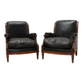 Paire de fauteuils style Louis XVI
