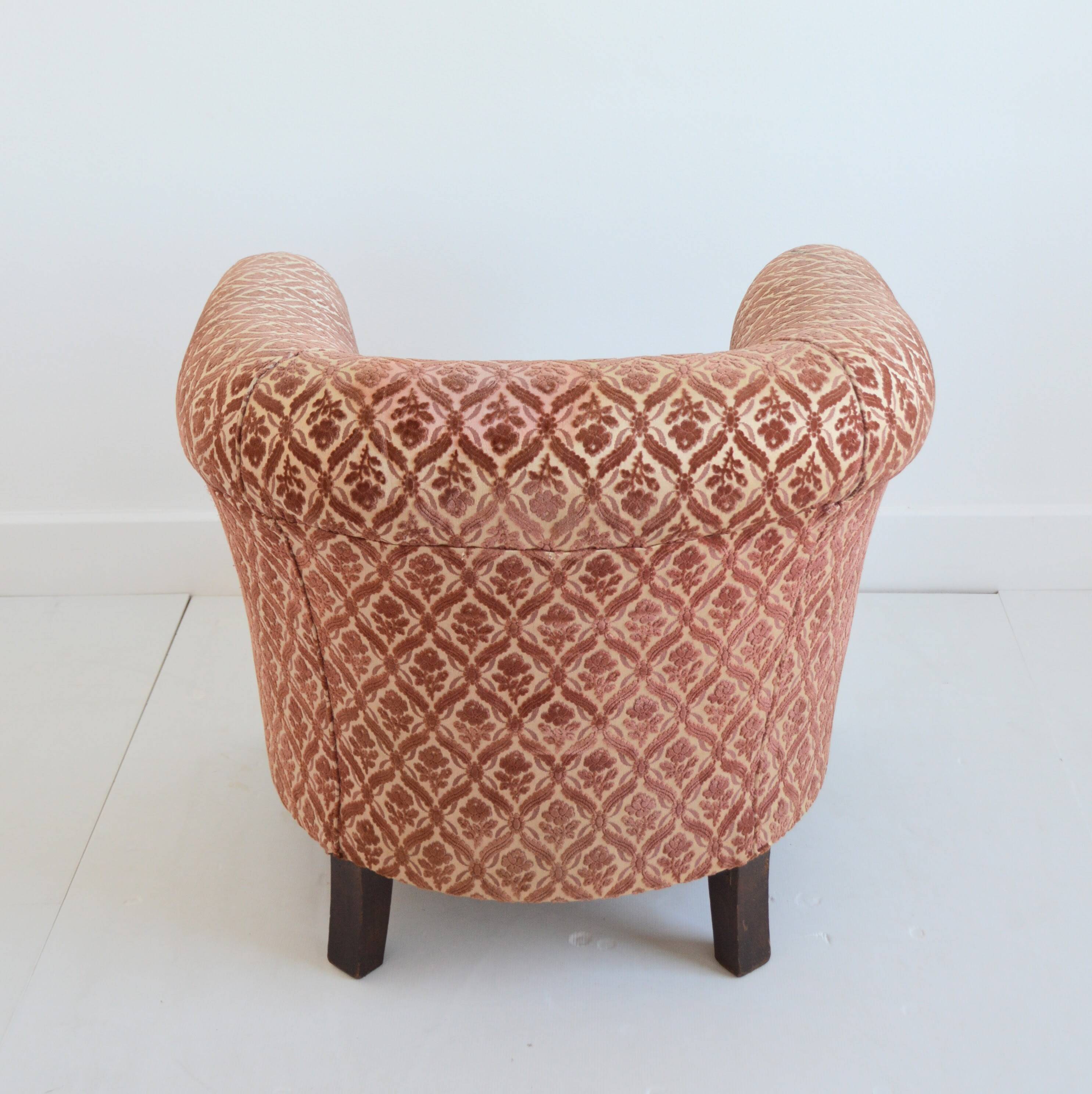 1930s Art Deco vintage club armchair