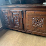 Carved wooden sideboard, Queyras region