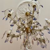 Venetian crystal chandelier Marie-Thérèse old rococo vintage French chandelier Louis XV 1970-80s