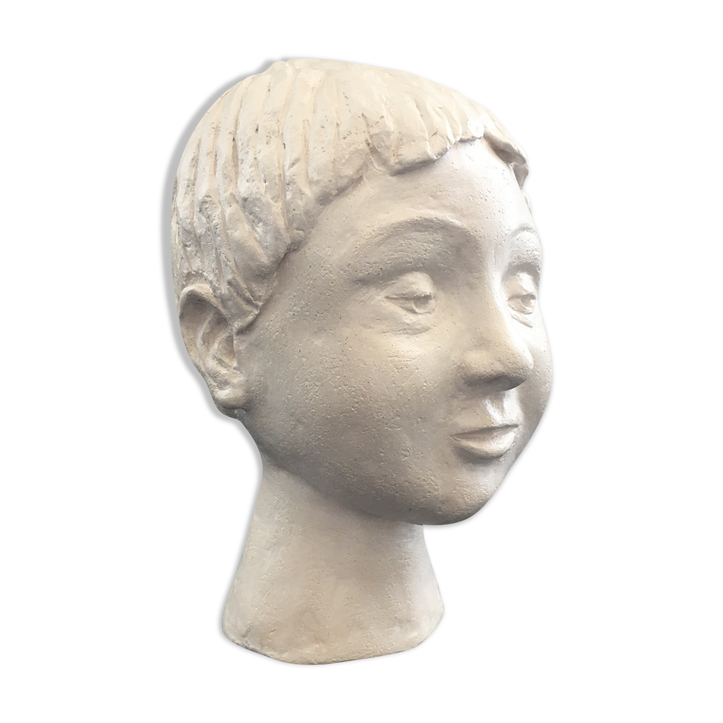Plaster girl's head