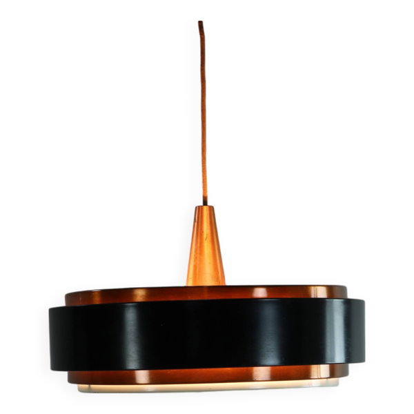 Suspension en cuivre et métal noir par Niek Hiemstra pour Hiemstra Evolux, années 60 — Beyit