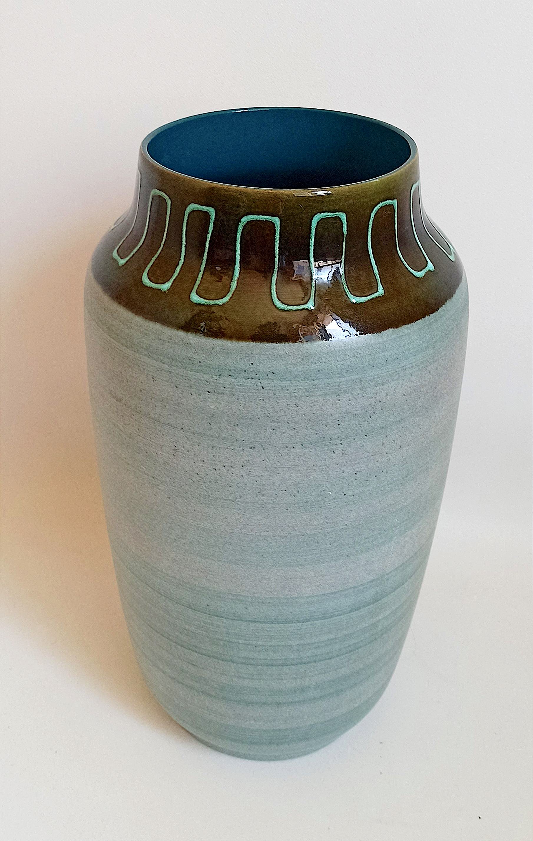 Ceramic vase west germany 70s height 50 cm