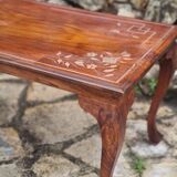 Coffee table in brass marquetry
