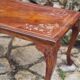 Coffee table in brass marquetry