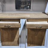 Buffet parisien années 30 aérogommé puis vernis naturel et peinture