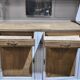 Parisian sideboard from the 1930s, airbrushed then naturally varnished and painted