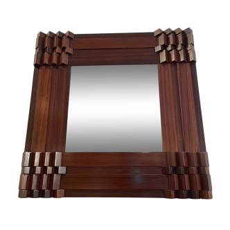 Miroir en palissandre de Luciano Frigerio pour Desio, 1970's