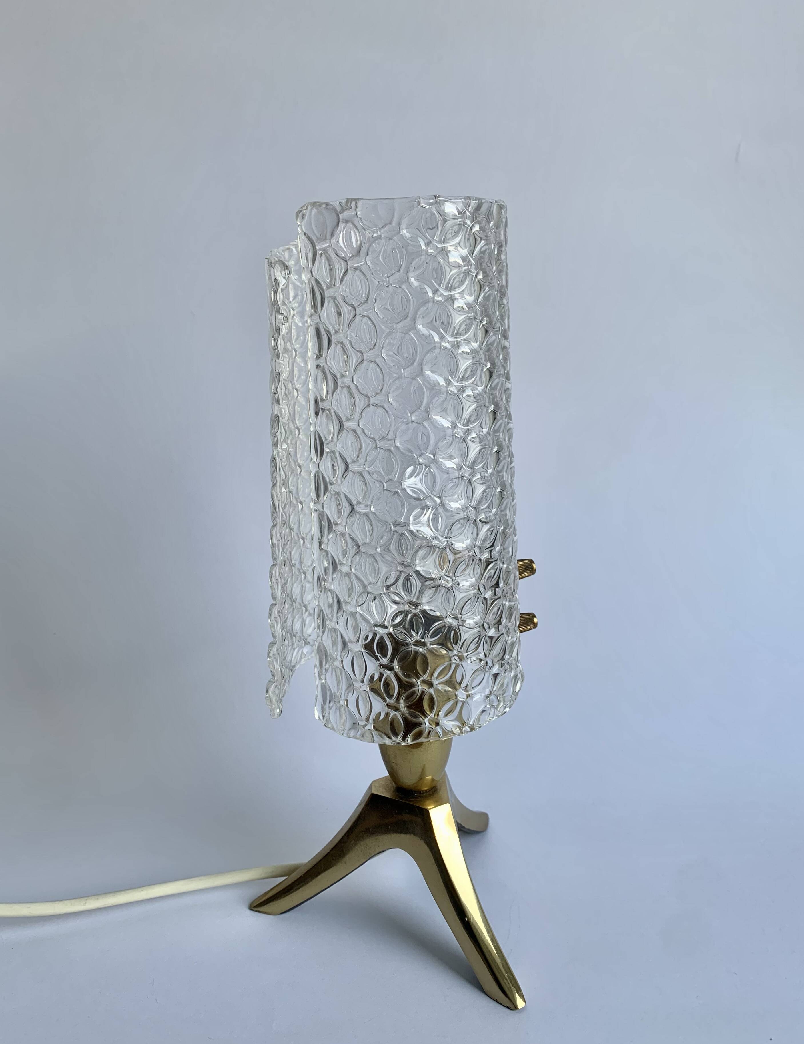 Brass tripod lamp, 1950s