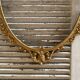 Antique Oval Mirror Frame Pediment Knot Louis XV Style Gilt Bronze
