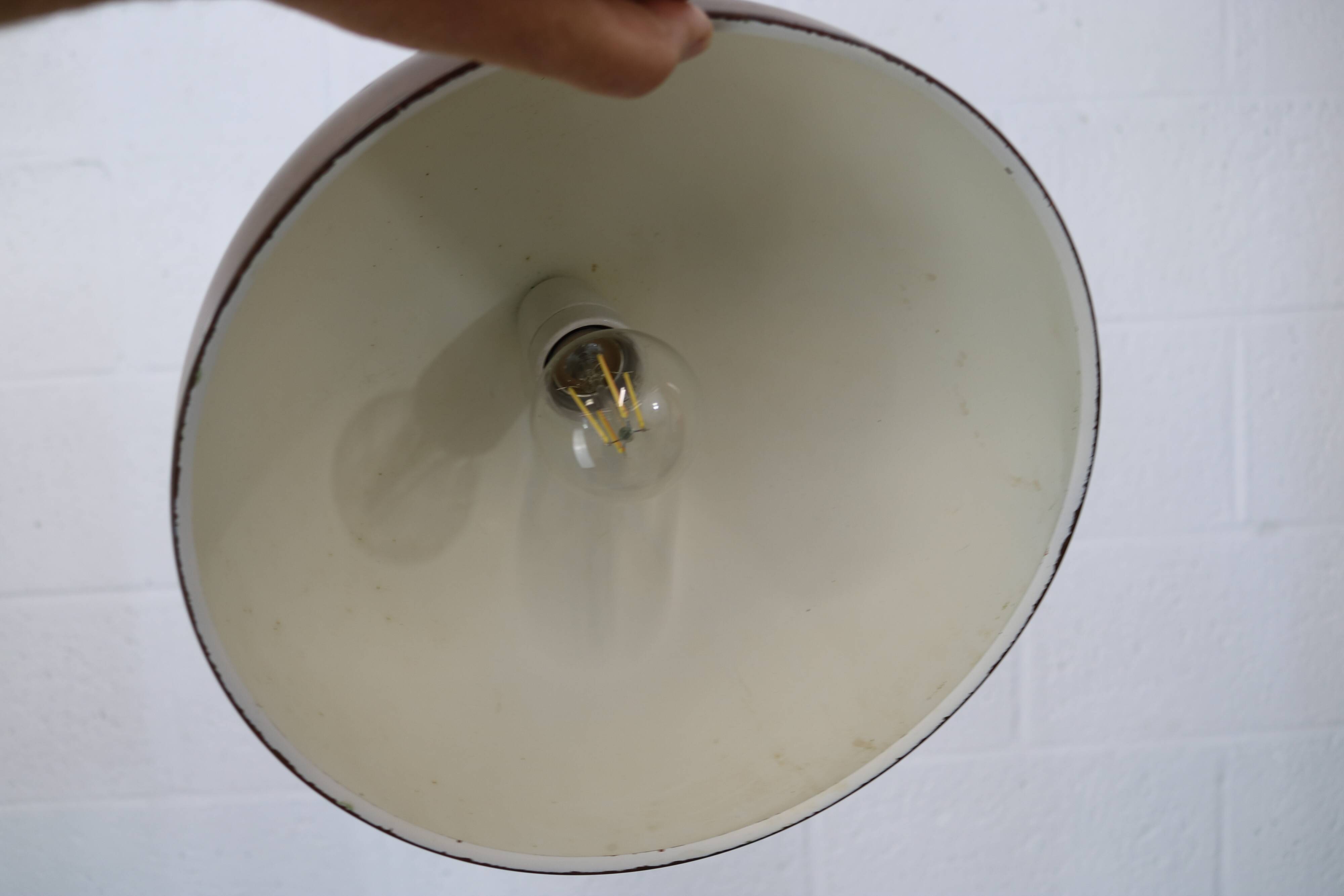 Massive patinated copper lamp - Denmark 60's