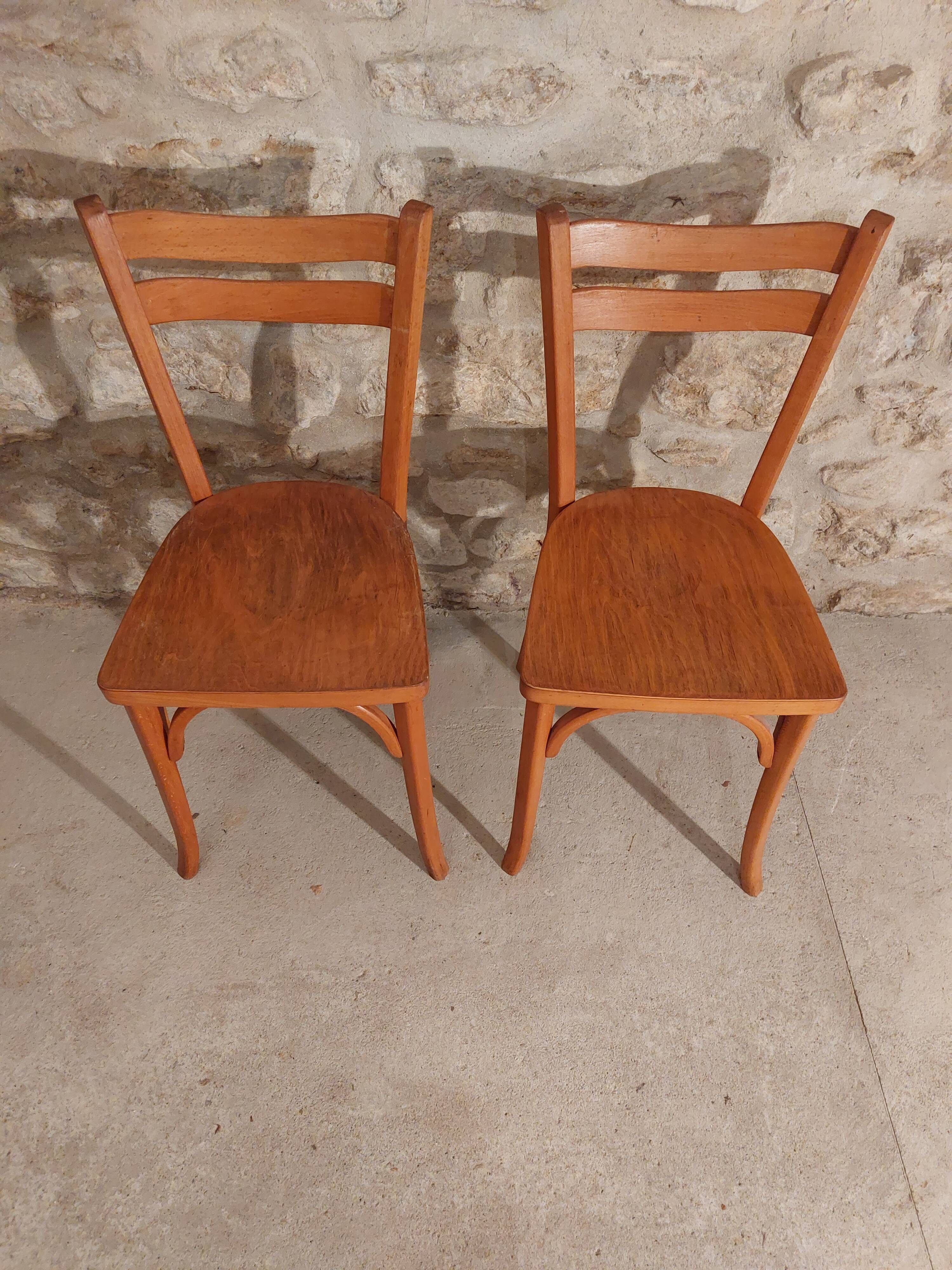 Pair of bistro chairs 50s