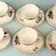 Coffee service in Sarreguemines earthenware, Agreste model.