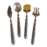 Art Deco silver metal serving cutlery