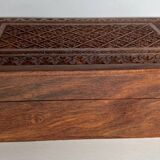 Carved wooden jewelry box