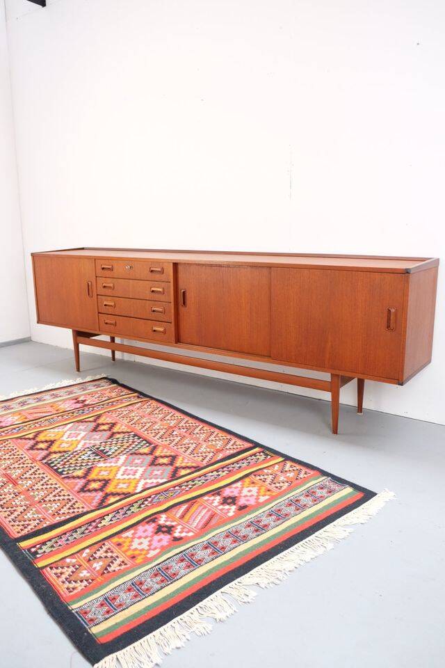 Teak ring buffet in vintage retro style from the 60s-70s.