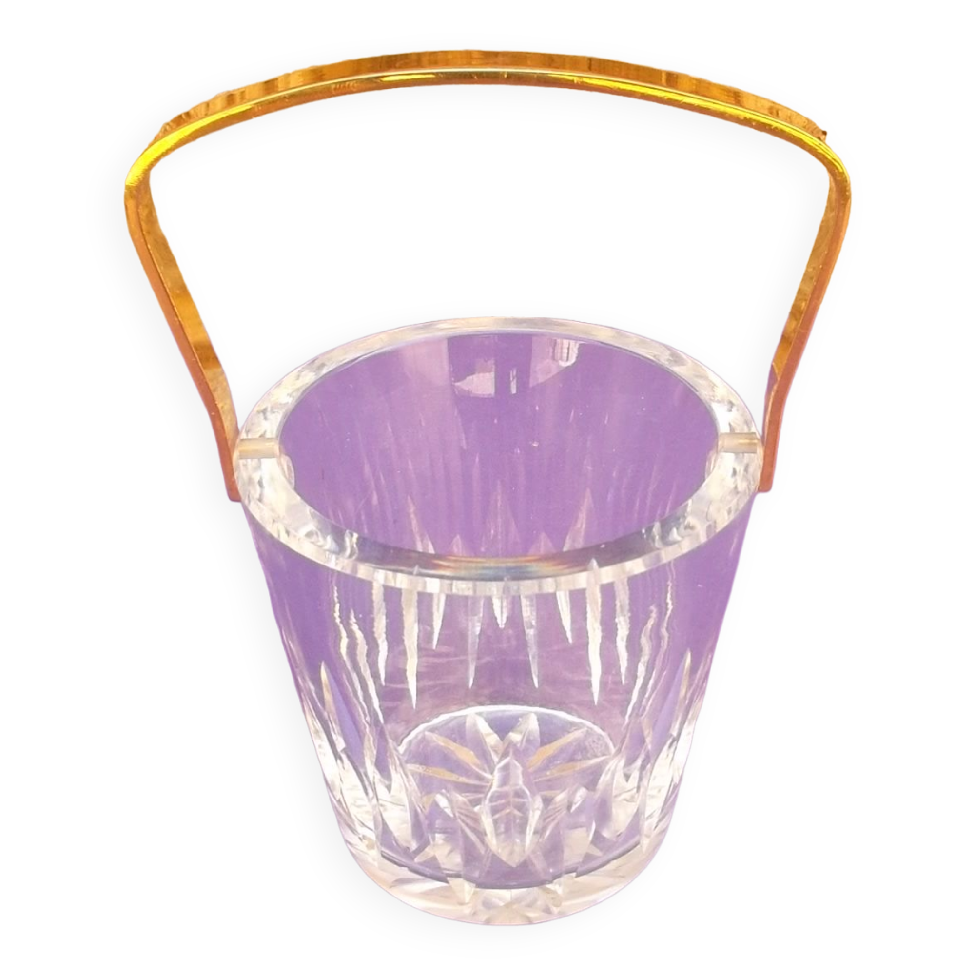 Vintage crystal ice bucket