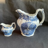 Set of 2 English porcelain pitchers
