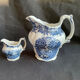 Set of 2 English porcelain pitchers