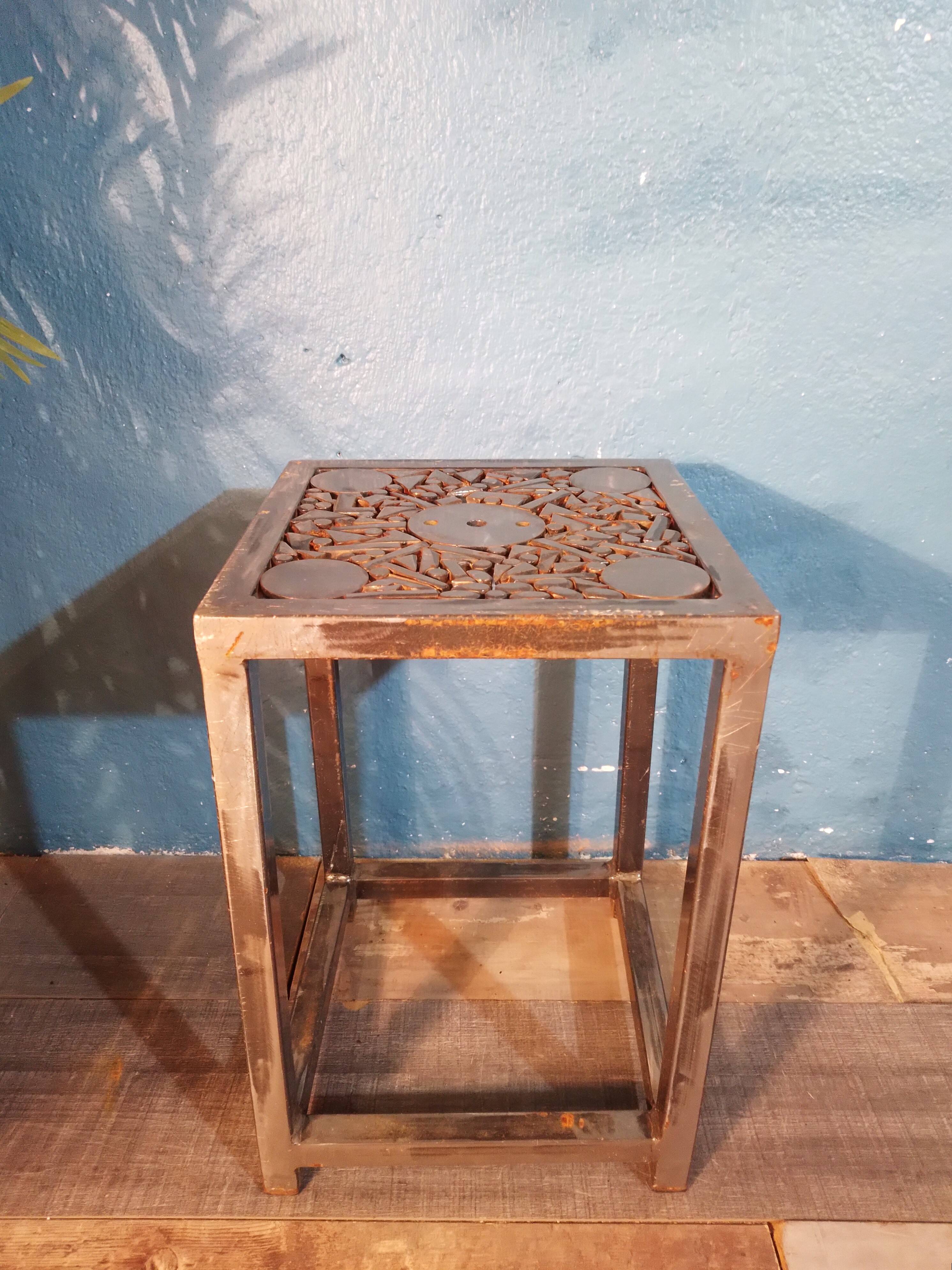 20th century steel stools / end tables