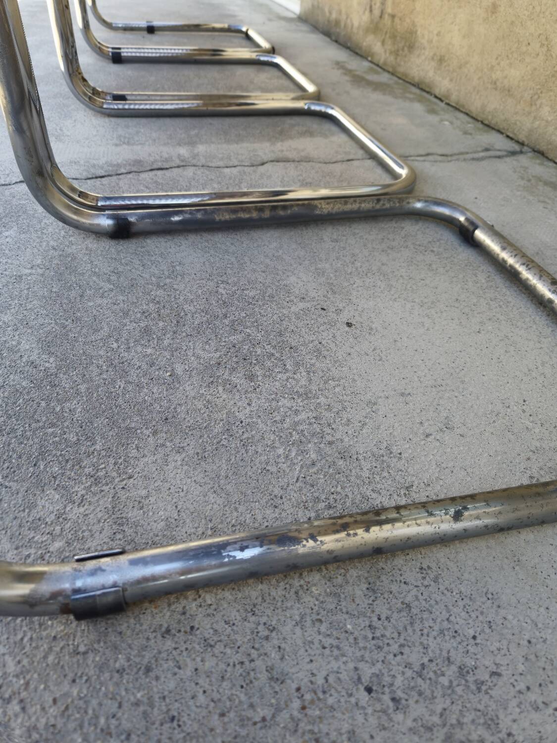 Set of 4 Marcel Breuer chairs model B32 in cane