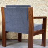 60s 70s Teak Easy Chair Lounge Chairs Danish Modern Design, Set of 2