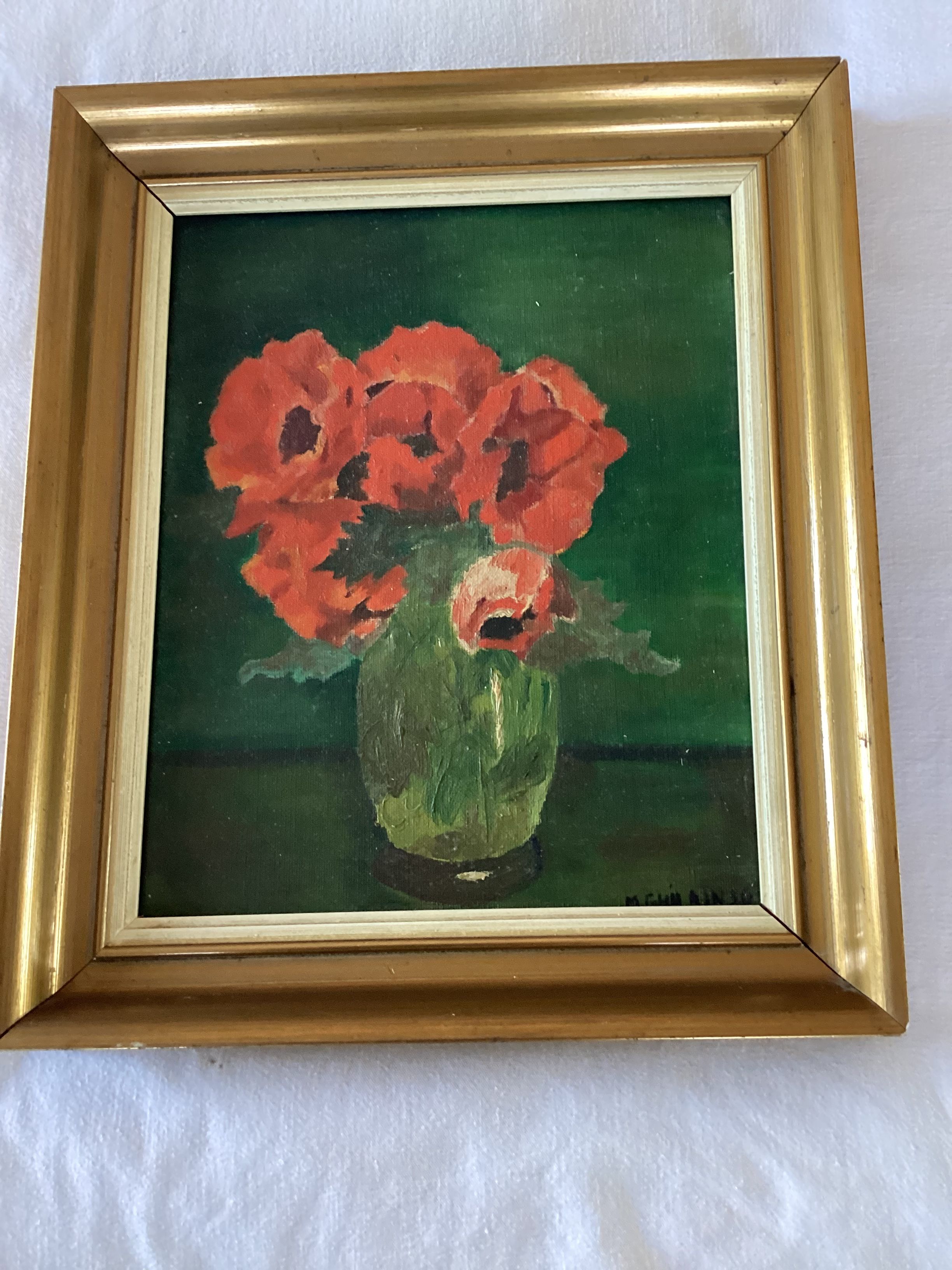 Painting signed around the years 1956 oil on canvas Dimension: 34x29 cm with the frame