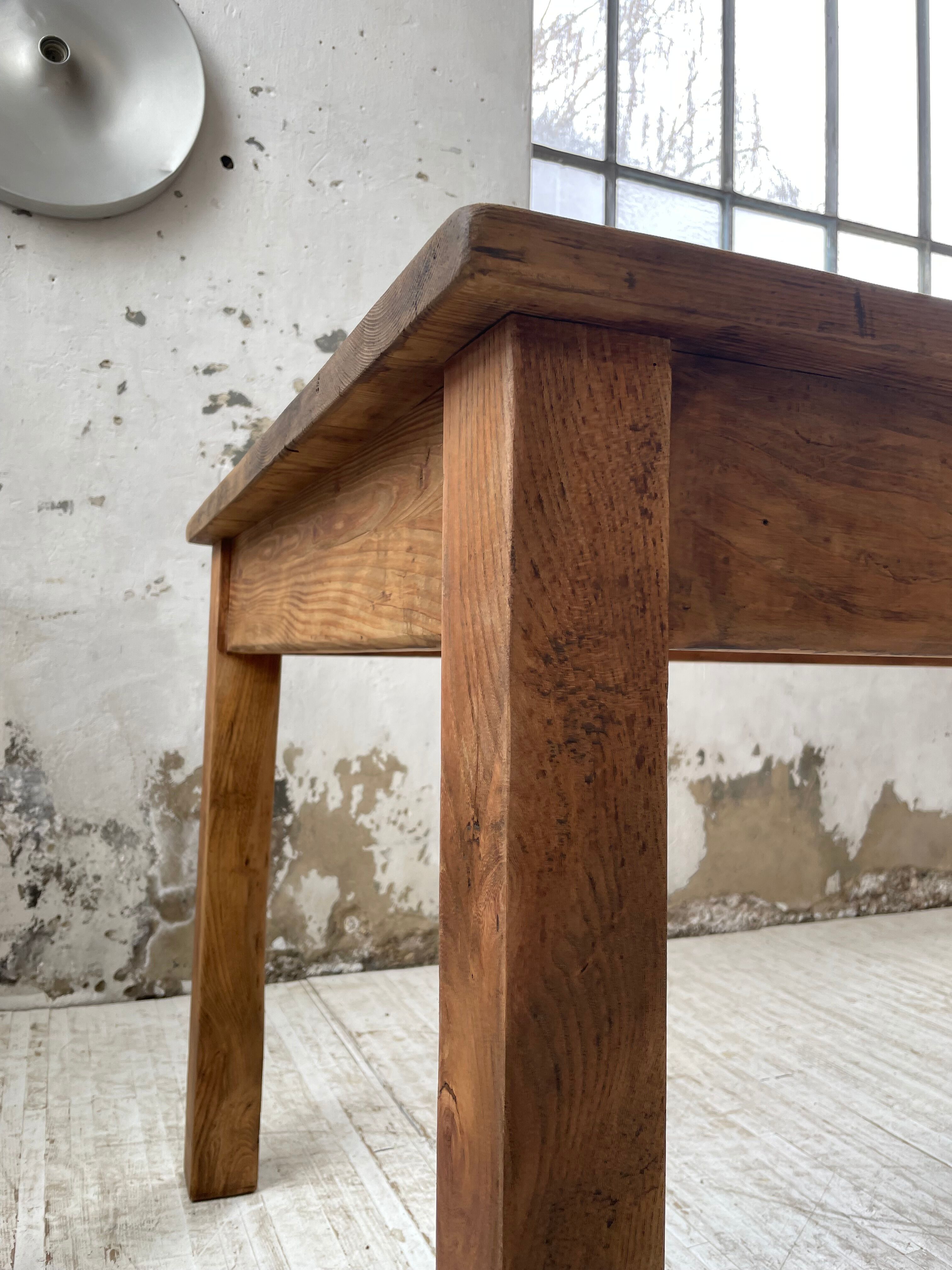 Farmhouse table in elm and pine 2m