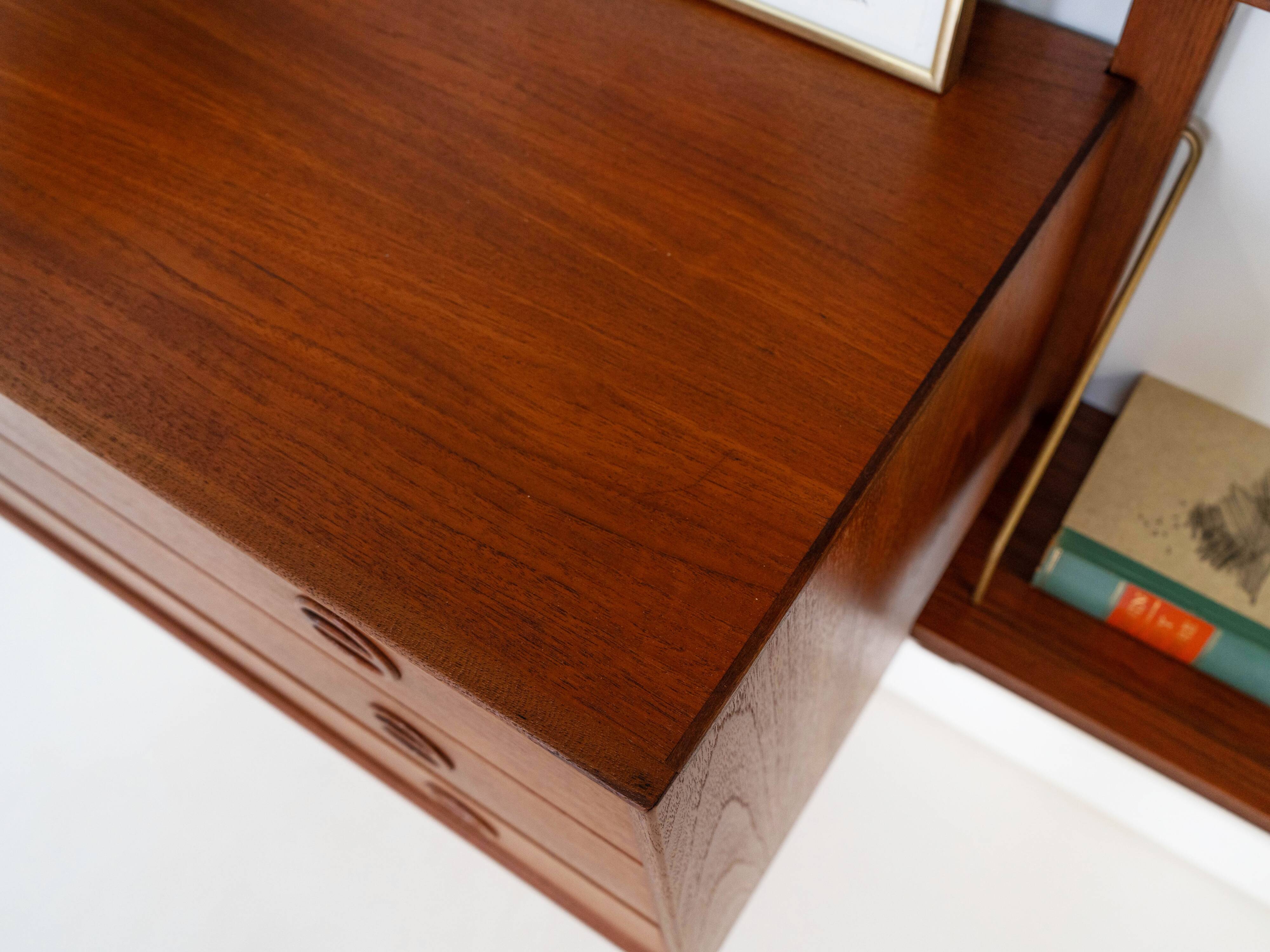 Teak modular shelving unit, Danish design, 1960s, made in Denmark
