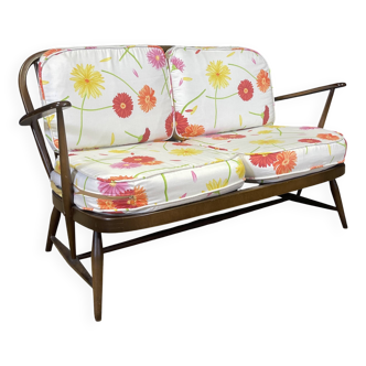 Banquette Windsor orme massif ERCOL UK années 50