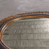 Very large rattan mirror