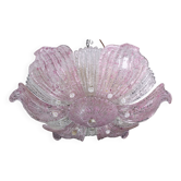 Lustre vintage en verre de Murano rose