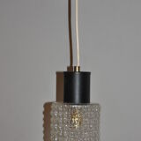 Suspended glass molded and vintage 70s in metal