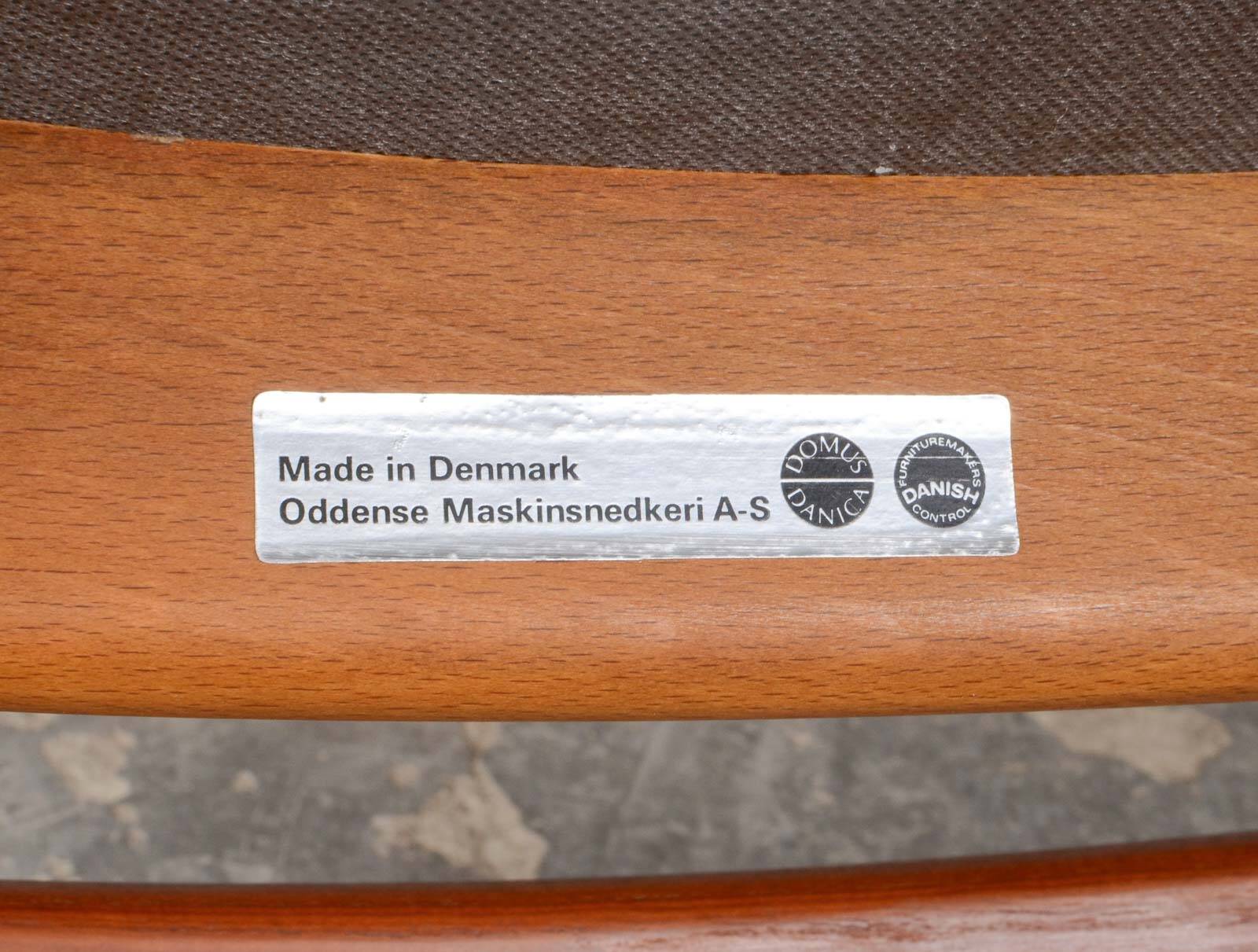 Danish Teak Desk- Armchair by Erik Buch for Oddense Maskinsedkeri, 1960s