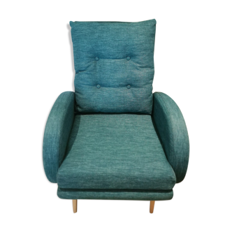 Fauteuil scandinave bleu