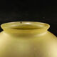 Acid engraved glass ball decorated with birds and geometric art deco